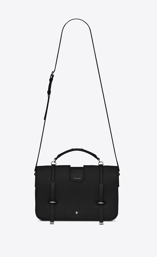 SAINT LAURENT Shoulder Bags Y Woman large charlotte messenger bag in black leather a_V4